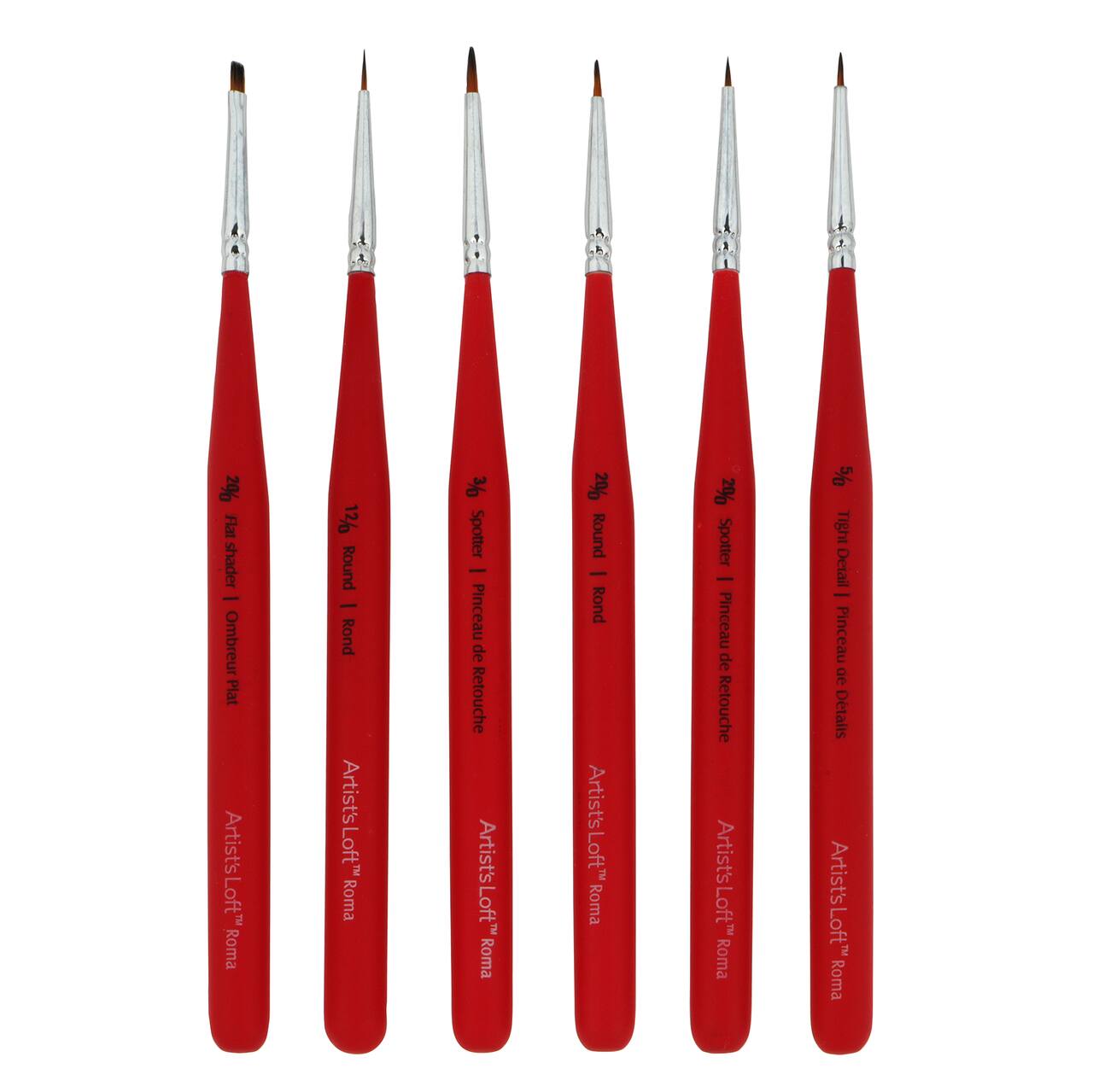6 Pack: Roma Taklon Soft Touch 6 Piece Multi Media Brush Set by Artist's Loft®